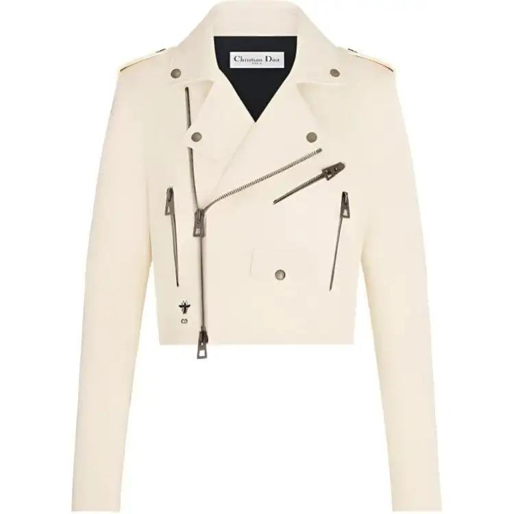 DIOR SS24 Leather Jacket Women's White