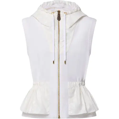 Lv Monogram Accent Peplum Gilet