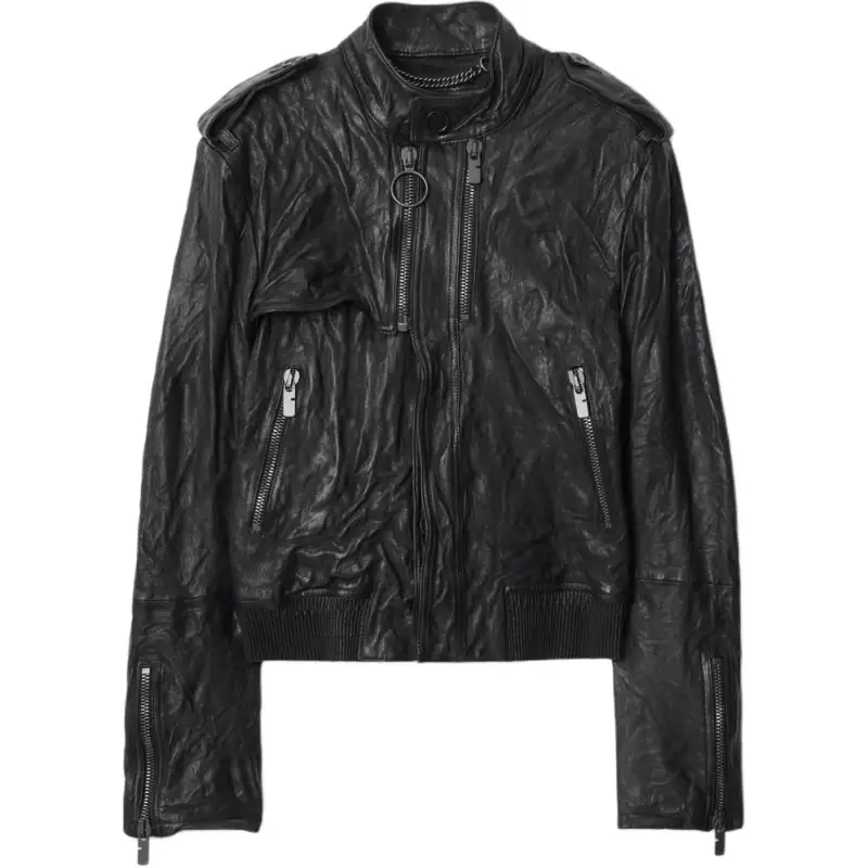Burberry SS25 Leather Jacket Women's Black