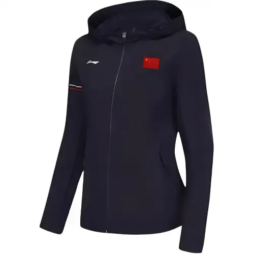 Li Ning Trench Coat Women's Deep Blue