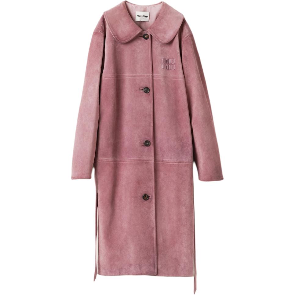 MIU MIU SS24 Leather Jacket Women's Raspberry