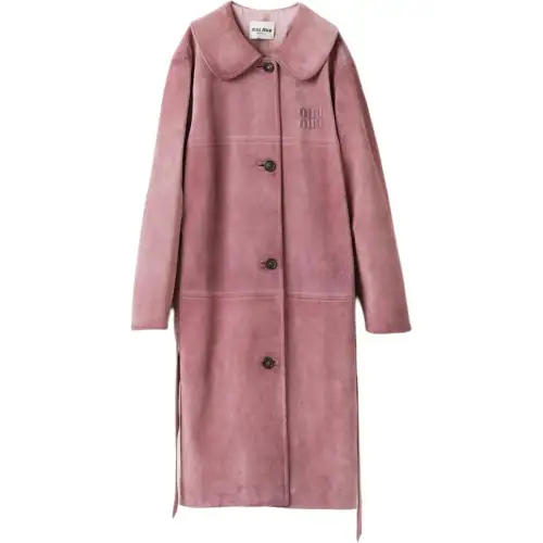 MIU MIU SS24 Leather Jacket Women's Raspberry