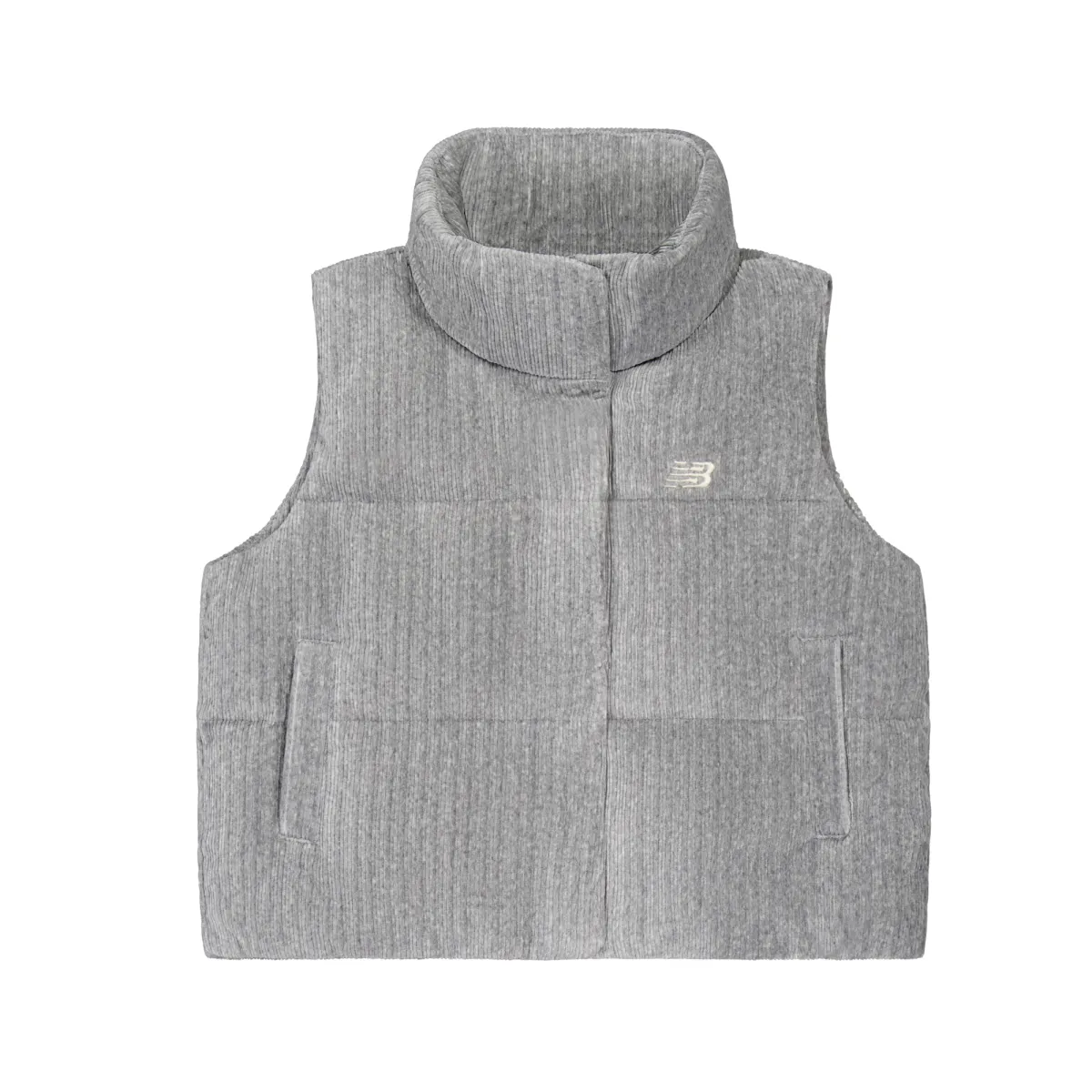 New Balance Vests Women's Gray Stand Collar Moderate Other