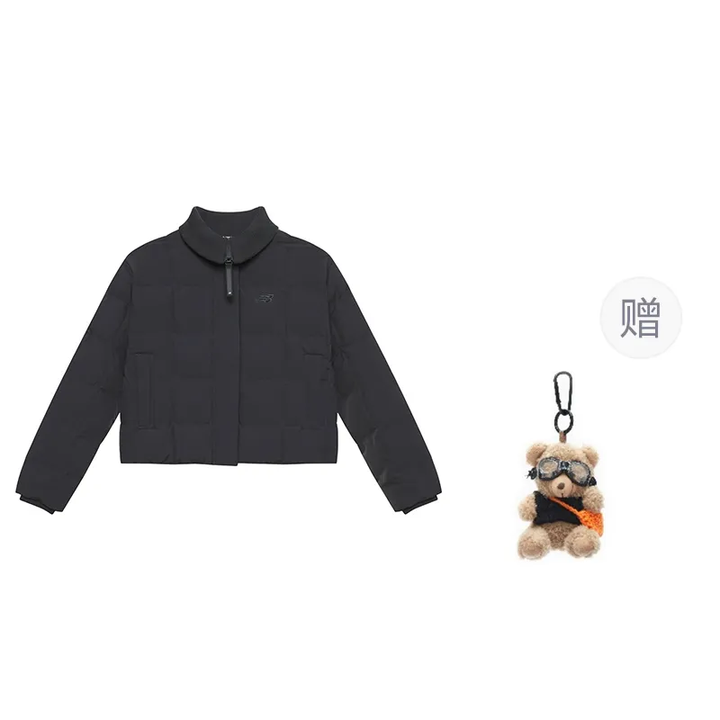 New Balance Lifestyle Casual Collection FW24 Puffer Jacket Women's Black Asphalt