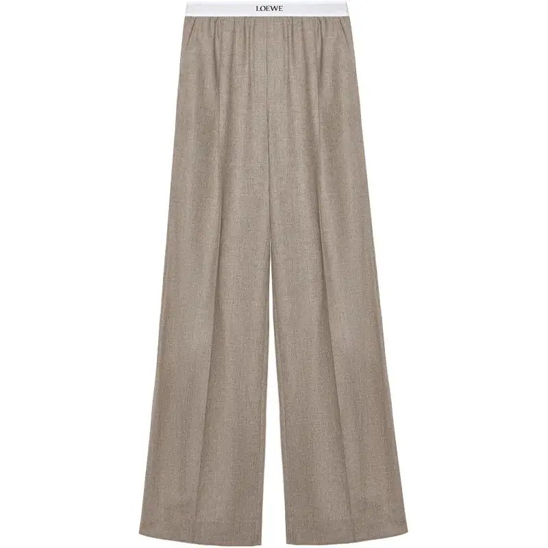 LOEWE Mélange Effect Box Pleat Trousers