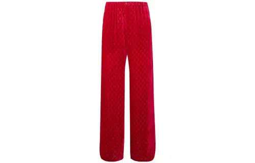 GUCCI Casual Pants Women's Red Moderate Straight Fit Pants