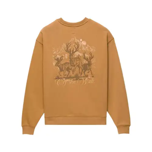 Vans Sweatshirts Women's Yellow Crew Neck Moderate