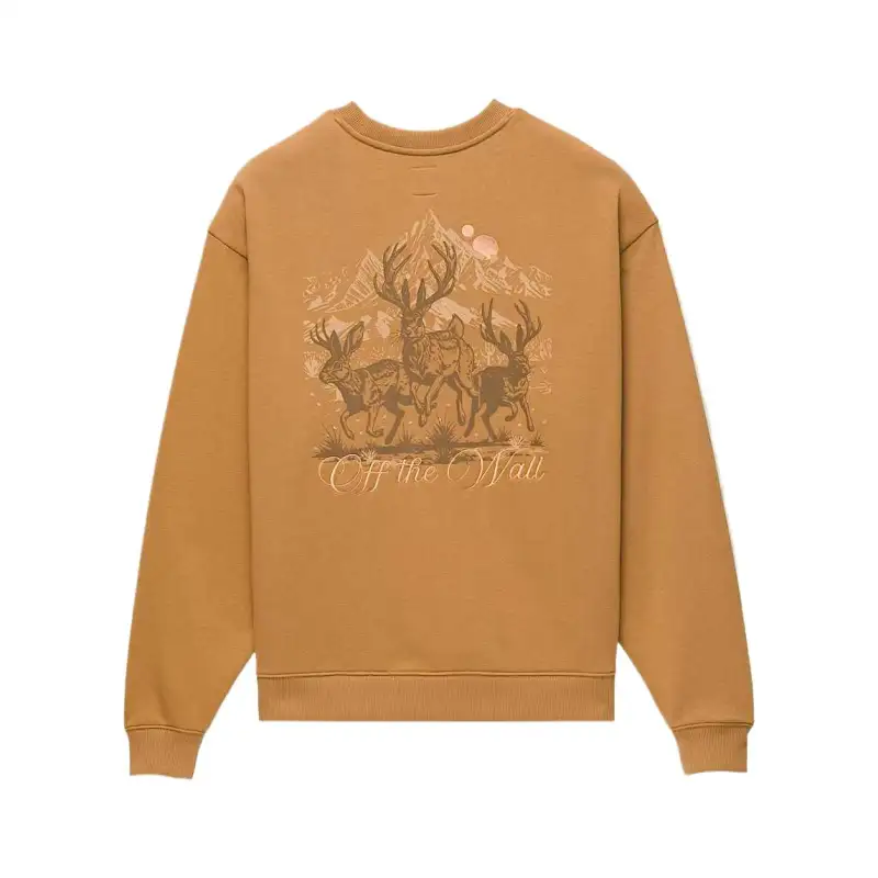Vans Sweatshirts Women's Yellow Crew Neck Moderate