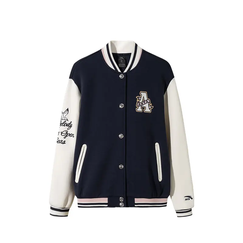 Anta Lifestyle Collection Sports Lifestyle Collection Baseball Jacket Women's Indigo Blue