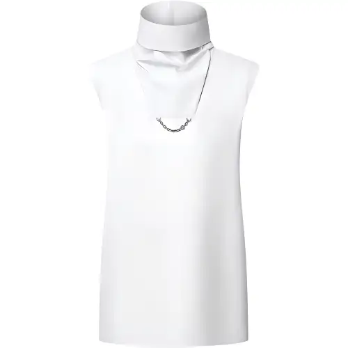 LOUIS VUITTON FW24 Leather Jacket Women's Milk White