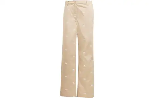 Adidas Originals Casual Pants Women's Beige Moderate Straight Fit Pants