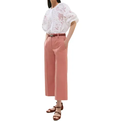 HERMES SS25 Casual Pants Women's Pink