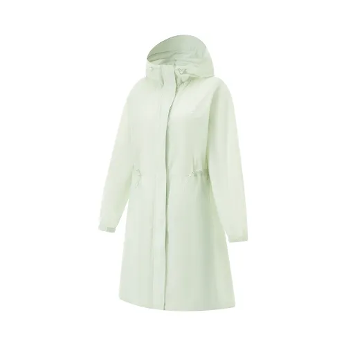 Li Ning Smoothie Trench Coat Women's Ice Fat Green