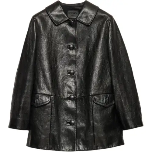 PRADA Button up Leather Jacket