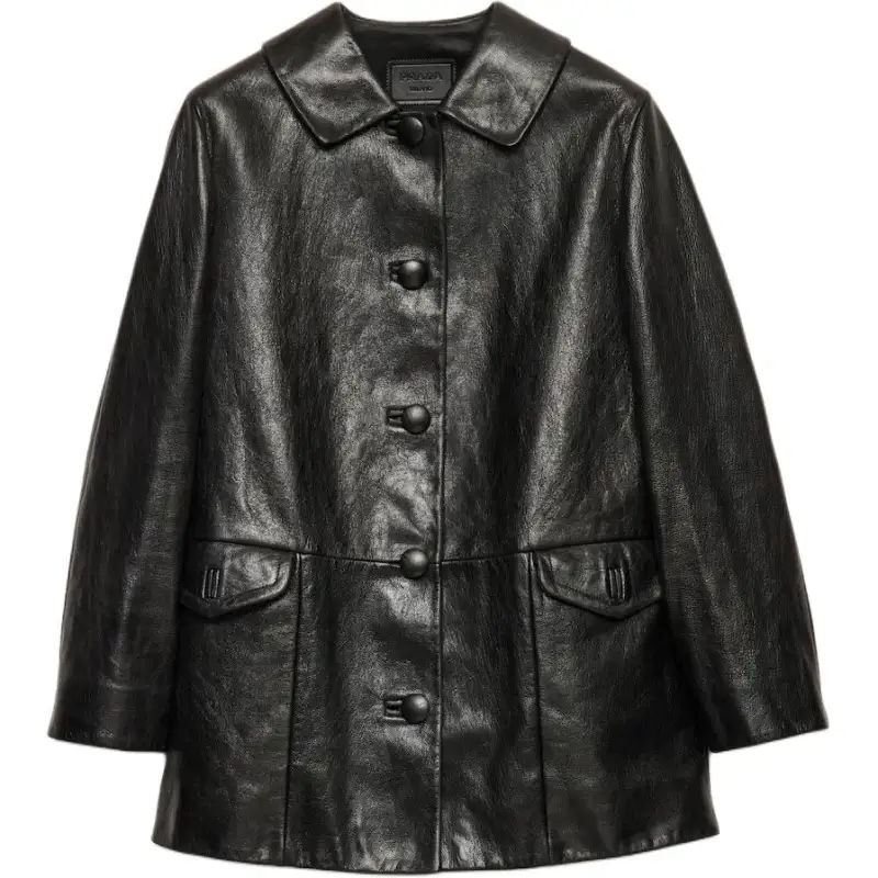 PRADA Button up Leather Jacket