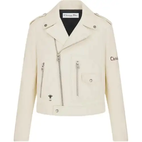 DIOR Leather Jacket Women's Beige