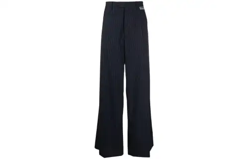 Vetements Casual Pants Women's Navy Moderate Wide Leg Pants