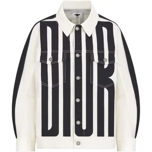 DIOR SS25 Denim Jacket Women's Black White