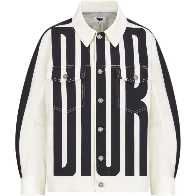 DIOR SS25 Denim Jacket Women's Black White