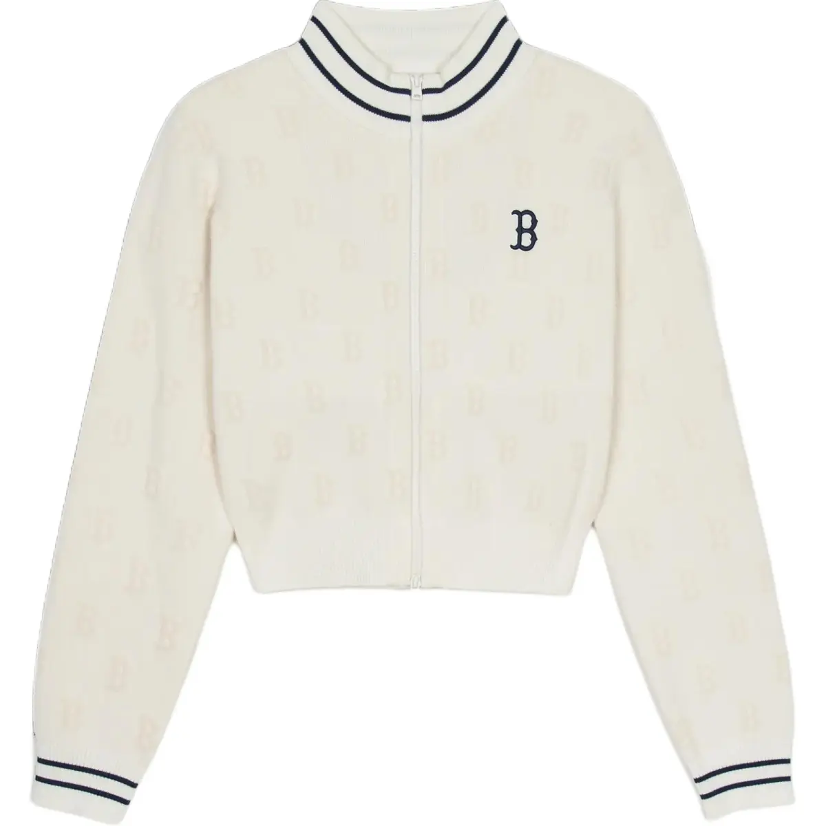 MLB Boston Red Sox Velvet feel Coat Women's Cream White