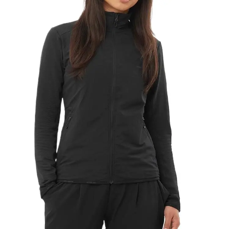 SALOMON Sntial LIGHTWARM HYBRID W Velvet feel Coat Women's Black
