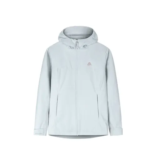 Anta Outdoor Collection Waterproof And Windproof Windbreaker Jacket Women's Sand Grain Gray