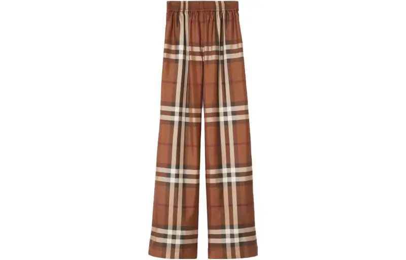 【Previous Season】Alex Vintage-Check silk trousers