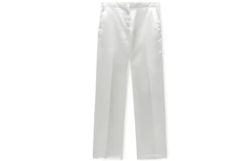 LOEWE Tailored Trousers In Cotton Satin Ivory