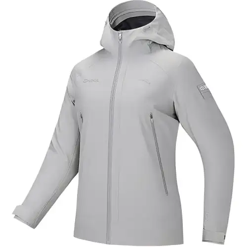 Anta Variety Training Collection Water repellent Windbreaker Jacket Women's Sand Dune Gray