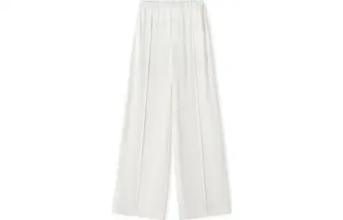LOEWE Casual Pants Women's Ivory White Moderate Straight Fit Pants