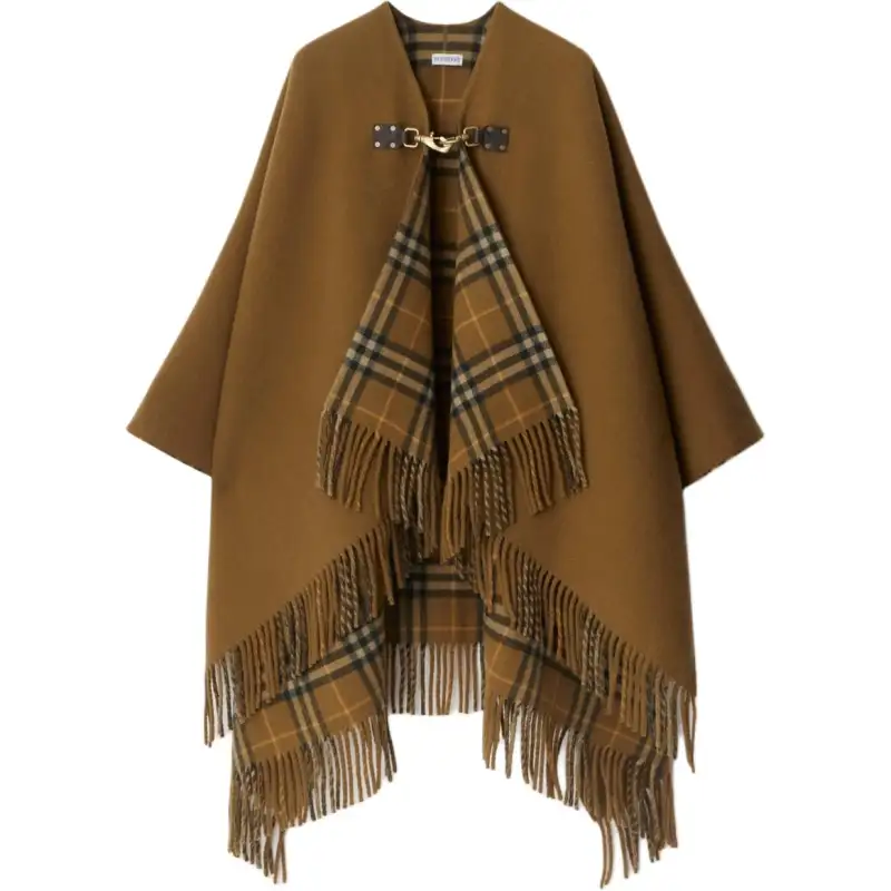 Burberry Check Wool Cape