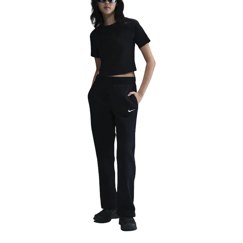 Nike Sportswear Phoenix Fleece Lined Straight Fit Soft And Comfortable Casual Pants Women's Black/Sail White