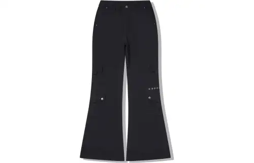 Li Ning X PLEASURES Casual Pants Women's Black Moderate Flared Pants