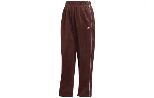 Adidas Originals Casual Pants Women's Contour Brown Moderate Straight Fit Pants