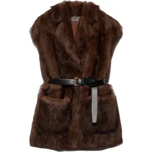 PRADA Sleeveless Belted Gilet