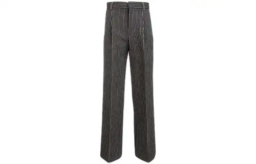 DIOR Casual Pants Women's Black/White Moderate Straight Fit Pants