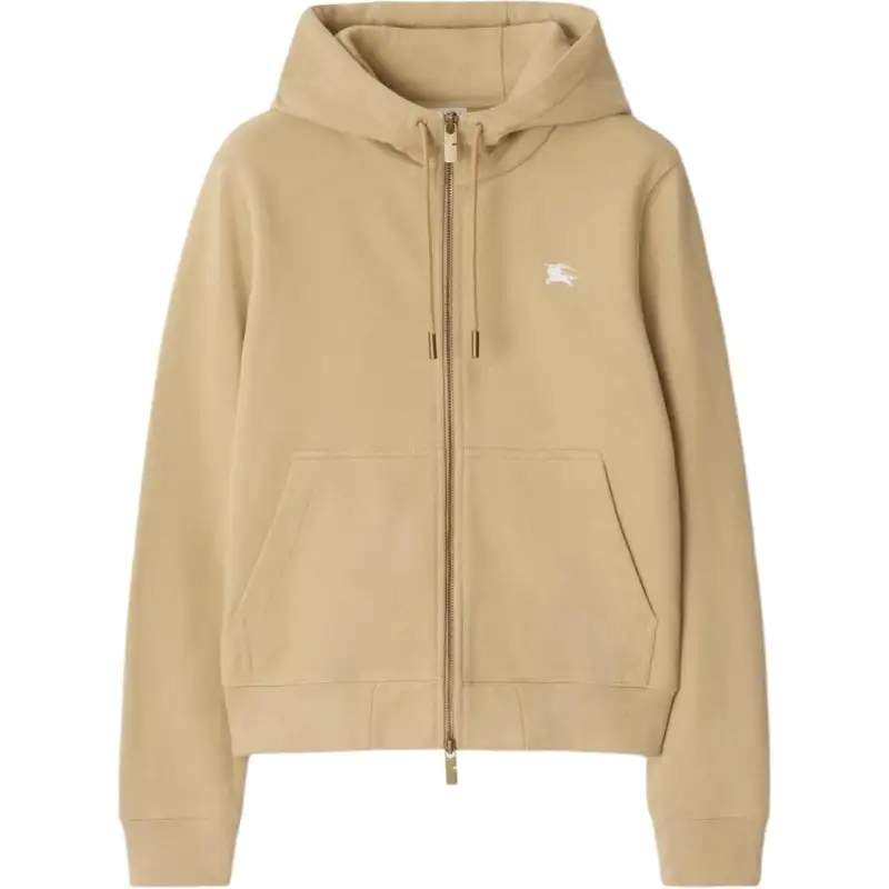 Burberry Logo Embroidered Zip-Up Jacket