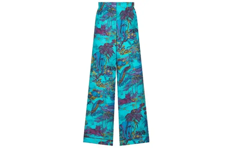 DIOR Casual Pants Women's Blue Moderate Wide Leg Pants