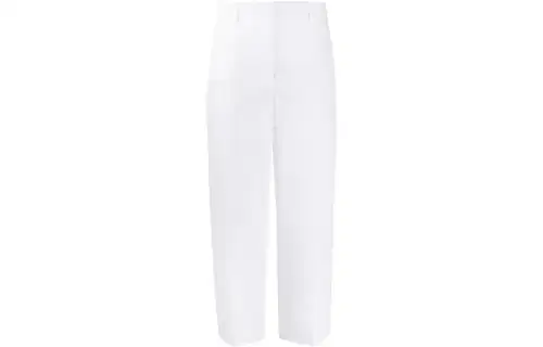 PRADA Casual Pants Women's White Moderate Straight Fit Pants