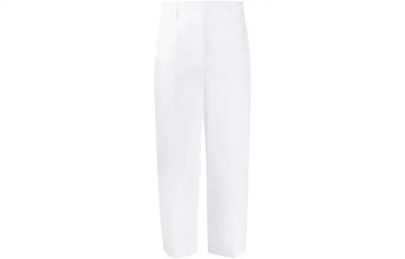 PRADA Casual Pants Women's White Moderate Straight Fit Pants
