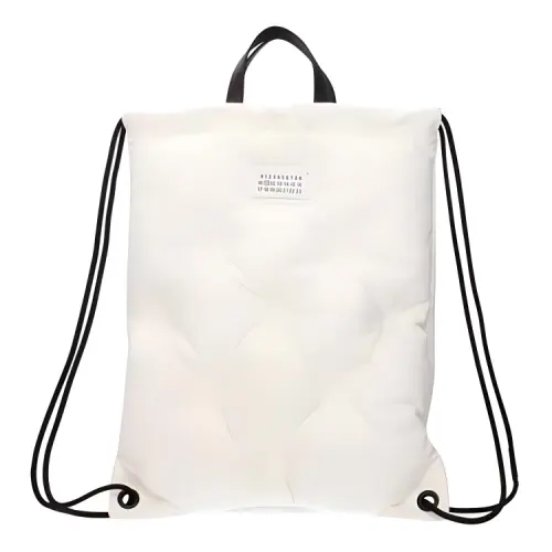 Maison Margiela Leather Backpack Medium Men's White