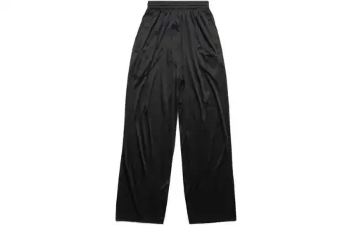 Balenciaga Casual Pants Women's Black Moderate Straight Fit Pants