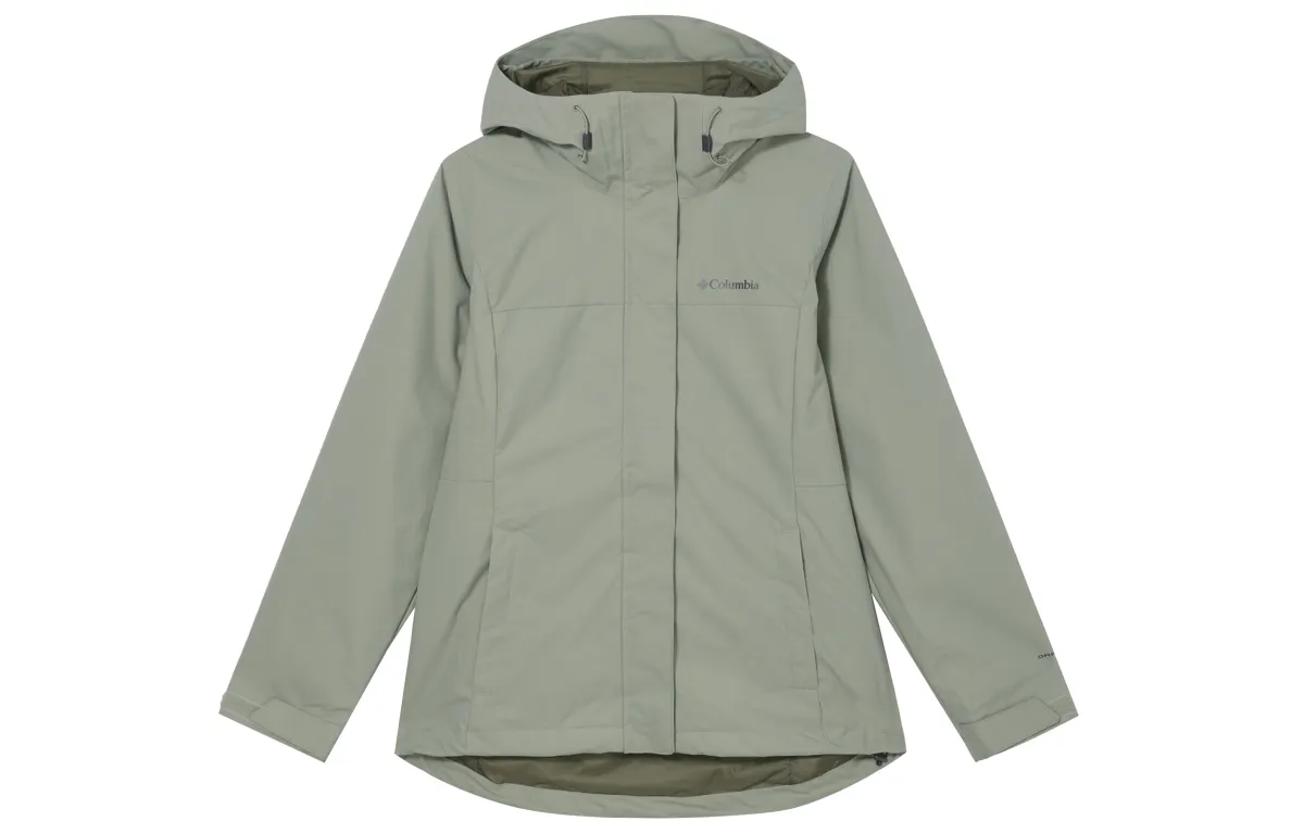 Columbia Hiking Waterproof And Breathable Warm Windbreaker Jacket Women's Green