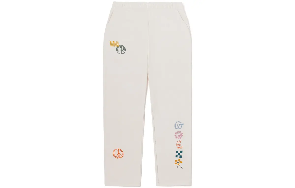 Vans Casual Pants Women's White Moderate Straight Fit Pants