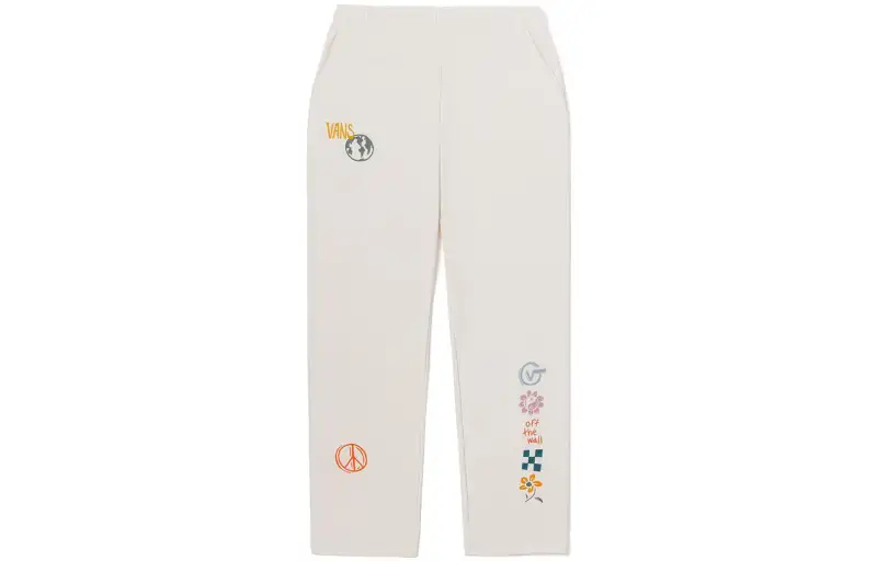 Vans Casual Pants Women's White Moderate Straight Fit Pants