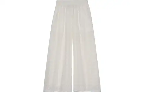 GUCCI Casual Pants Women's White Moderate Wide Leg Pants