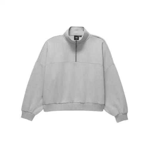 Vans Sweatshirts Women's Gray Stand Collar Moderate Regular