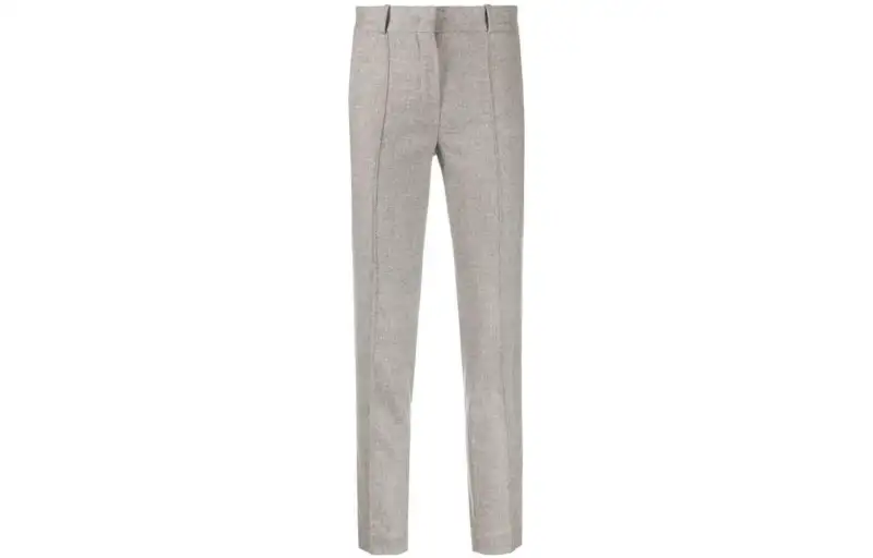 Loro Piana Casual Pants Men's Gray Moderate Slim Fit Pants