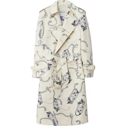 Burberry Knight Hardware Tricotine Trench Coat