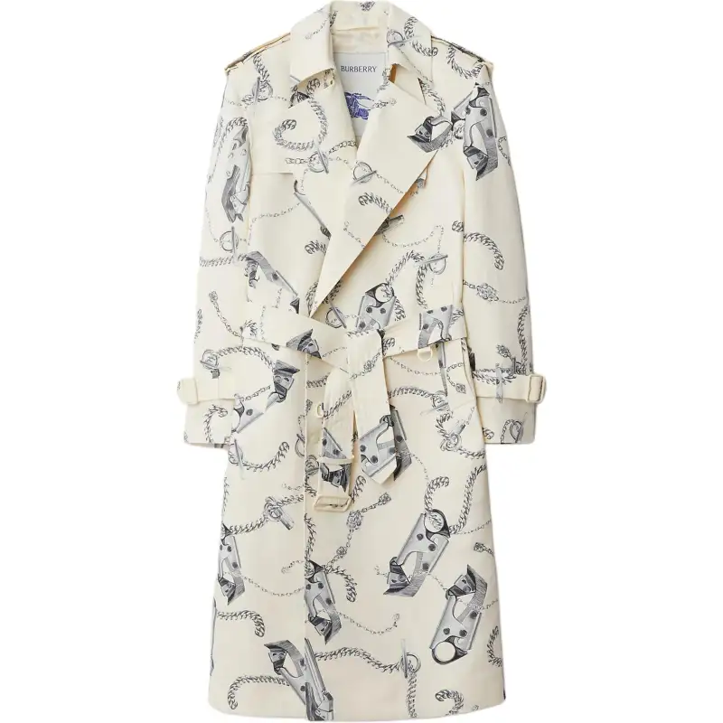 Burberry Knight Hardware Tricotine Trench Coat